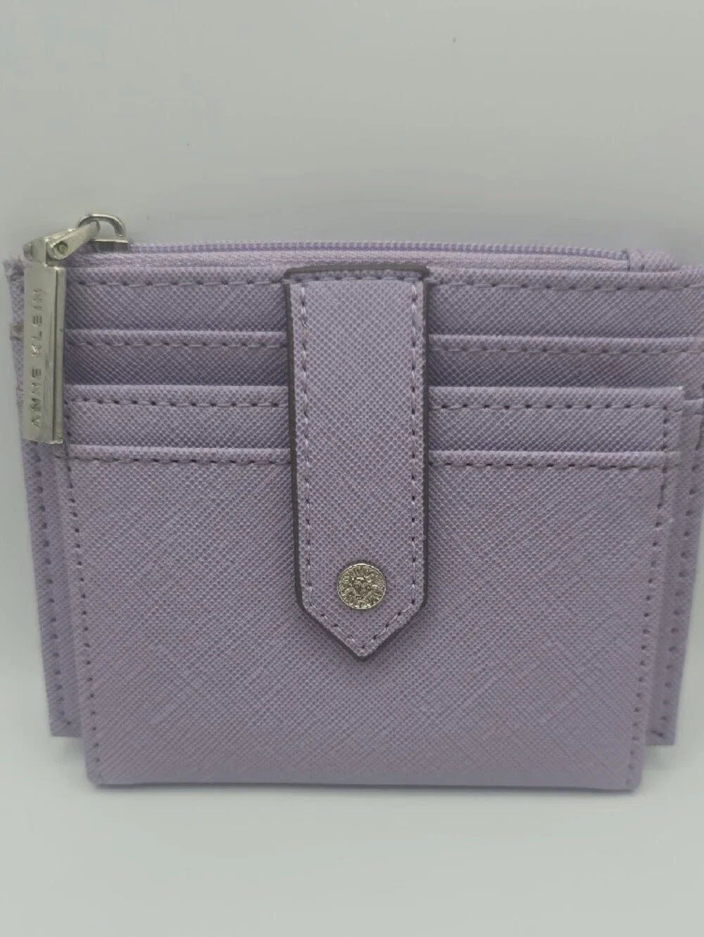 Anne Klein Lavender Purple W Silver Hardware Compact Card Holder Wallet (NWOT)💜